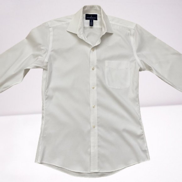 White Buttoned Down men's dress shirt size slim 14.5 / 34 - Picture 3 of 9